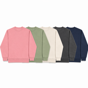 Sudadera Oversize de Cuello Redondo para <span class=keywords><strong>Mujer</strong></span>, Rosa Rubor, Forro Polar Suave, Puños y Dobladillo Acanalados, Hombros Caídos, Ropa de Estar por Casa, OEM - Product Image 4