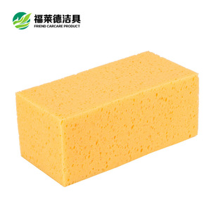 Esponja para lavado de autos Friend Carcare, 21x11x9cm, alta absorción, bloque de esponja rectangular amarillo para limpieza de vehículos - Product Image 1