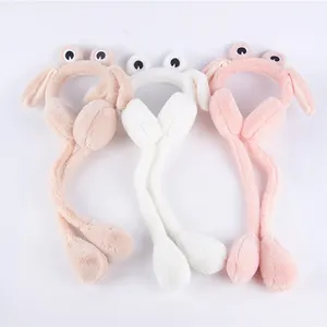 FF197 New Funny Plush Moving Ears Warmer Women Girls Winter Earmuffs Christmas Party Gifts Animal Ear Moving Muffs