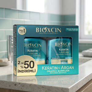 แชมพูสำหรับผมบอบบางบอบบางบอบบางบอบบางแชมพูสำหรับผมเสีย Bioxcin เคราตินอาร์แกนซ่อมแซม2X300ml - Product Image 3
