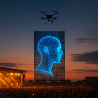 Écran LED Magique 2025 – Écran LED Transparent, Film LED Flexible, Écran Publicitaire, Panneau d'Affichage Volant