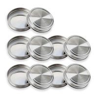 Couvercles de bocaux Mason en acier inoxydable de 70mm 86mm Couvercles de mise en conserve hermétiques avec joint en silicone Bouchons métalliques réutilisables pour la conservation des aliments
