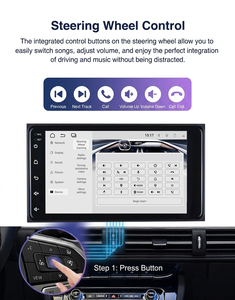Autoradio Android 15 2DIN 7 pouces SL32 avec navigation, lecteur <span class=keywords><strong>DVD</strong></span>, Carplay et écran tactile capacitif pour Toyota Corolla - Product Image 3