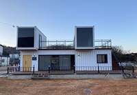 Maison Modulaire de Luxe en Conteneur Maritime Modifié de 40 pieds, Deux ou Trois Chambres, Salon, Cuisine, Pliable, Démontable, Conception Respirante