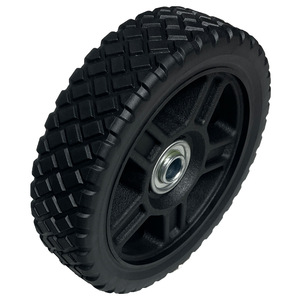 Ruedas sólidas para cortacésped de 6 pulgadas, neumáticos sin aire negros resistentes al desgaste y a la corrosión para piezas de cortacésped - Product Image 1