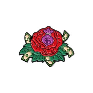 Cartoon bloem legering metaal bloempatroon cartoon patroon klaver decoratie broche - Product Image 4