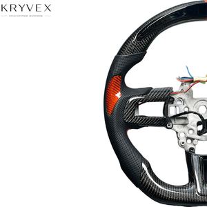 Kryvex para <span class=keywords><strong>Mustang</strong></span> <span class=keywords><strong>Raptor</strong></span> 2023-2025, Accesorios Interiores para Camioneta, Volante Personalizado de Cuero con Calefacción y Fibra de Carbono - Product Image 4