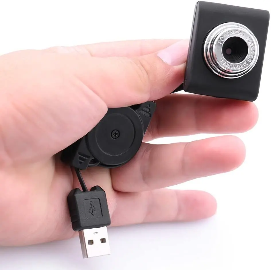 Mini cámara Web para ordenador y portátil, Webcam de 2020 megapíxeles, USB, HD, 2,0