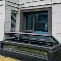 Fenêtre de toit moderne à cadre en aluminium, double vitrage trempé, lamellé-collé, pour jardin, avec persienne, sécurité intelligente et automatique