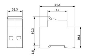 Phoenix-Contact 1020066 TMC72D-06A Disjoncteur miniature (MCB) à caractéristique D 125VDC pour contrôle de charge et de pompe - Product Image 5