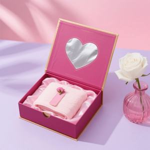 Caja de Papel Magnética para Toallas Faciales de Hotel de Playa, Embalaje de Cartón para Regalos, Papel de Embalaje FSC con Logotipo Personalizado - Product Image 1