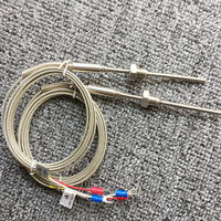 Sensor Suhu Profesional 2m dengan 2 Kawat Terpisah Tipe K Termokopel Ulir Sekrup untuk Oven