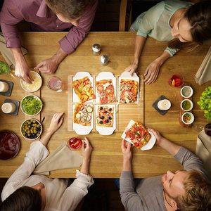 Plateau à <span class=keywords><strong>pizza</strong></span> OEM NEUF avec assiettes à tranches de <span class=keywords><strong>pizza</strong></span>, porcelaine blanche de qualité supérieure, plateau de fête <span class=keywords><strong>Pizza</strong></span> <span class=keywords><strong>Passion</strong></span> avec plateau rectangulaire en bambou - Product Image 5