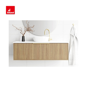 Allandcabinks-armario de baño de estilo europeo, mueble montado en la pared, con revestimiento de madera - Product Image 1
