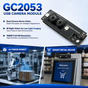 โมดูลกล้อง USB GC2053 Starlight CMOS เลนส์คู่ 650nm 850nm สำหรับหุ่นยนต์ AI Vision อุปกรณ์ค้าปลีกอัจฉริยะ - Product Image 3