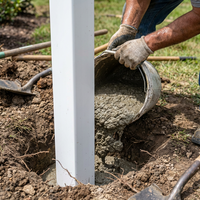 Panneau de clôture de jardin en vinyle blanc 6 pieds x 8 pieds, 100% PVC vierge, haute résistance, pour clôture de périmètre de jardin et de cour
