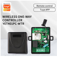 Receptor Wifi YET401WTR con Aplicación Tuya, Receptor Wifi de un Canal, Controlador RF, Controlador Wifi con Dos Transmisores