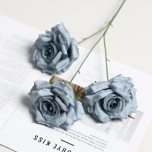 Bouquet de fleurs artificielles en soie <span class=keywords><strong>magnolia</strong></span> de la série bleue, décoration artistique, décoration de mariage, décoration de salon, Chine - Product Image 6