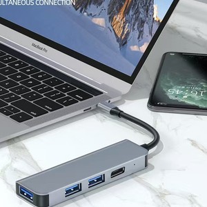 Base de Expansión 2 en 1 de Aluminio, Hub <span class=keywords><strong>USB</strong></span> 3.0 para <span class=keywords><strong>PC</strong></span>, Adaptador Divisor USB3.0, Puerto Tipo C, Lector de Tarjetas para <span class=keywords><strong>PC</strong></span> y Laptop - Product Image 3