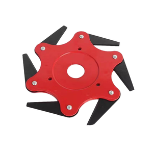 Cuchillas de Acero al Manganeso de Alta Calidad para Cortacésped Manual de Empuje, Accesorios Rojos y Negros para Cortacésped a Gasolina con Ancho de Corte de 12 cm, Escoba - Product Image 1