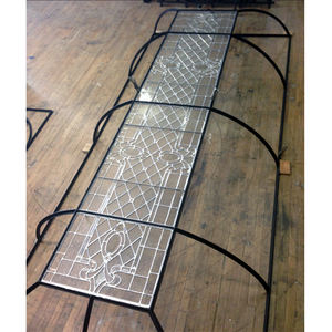 <span class=keywords><strong>D</strong></span>ôme de lucarne <span class=keywords><strong>en</strong></span> vitrail classique incurvé <span class=keywords><strong>d</strong></span>'art Rectangle clair Lentille plate surélevée <span class=keywords><strong>D</strong></span>ômes <span class=keywords><strong>en</strong></span> verre au plomb Plafond avec acier doux - Product Image 2