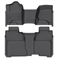 Tapis de sol automobile à prix réduit pour Chevrolet Silverado & Sierra 1500 Double Cab 2014-2018, résistant aux intempéries