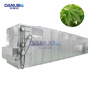 Déshydrateur industriel à feuilles d'herbes à fonctionnement continu, séchoir à bande maillée pour luzerne et chanvre - Product Image 1