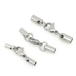Fermoirs tubulaires en acier inoxydable Anno Jewelry, 4 pièces, pour bracelets, colliers, fabrication de bijoux DIY - Product Image 3