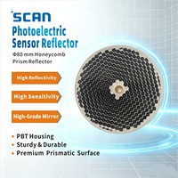 SCAN RE-D82 80mm Retroreflektor Bundar Inframerah Aksesori Optik untuk Sensor Fotoelektrik
