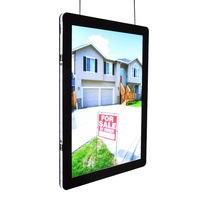 Boîte à lumière publicitaire rectangulaire ultra-mince personnalisable, écologique, pour intérieur, format A4, suspendue, double face, LED haute luminosité