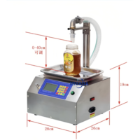 Machine de remplissage semi-automatique pour miel, beurre de cacahuète, huile, cosmétiques et lotions, avec pesage intégré