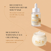 TWG Marque Privée Ensemble de Soins du Visage au Riz Hydratant Éclaircissant, Sérum Lavant, Tonique au Riz et Crème Blanchissante