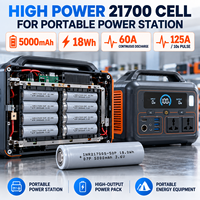 Batterie lithium-ion 21700 haute puissance INR21700S-50P 5000mAh 3.6V 60A à décharge élevée pour station d'alimentation portable