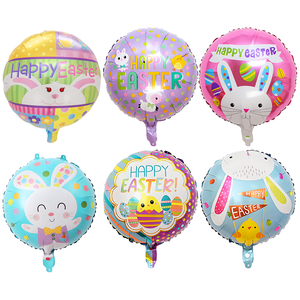 Globos Inflables de Helio con Diseño de <span class=keywords><strong>Feliz</strong></span> Pascua en Inglés de 18 Pulgadas, Venta al por Mayor de Fábrica, Decoración para Fiestas Infantiles - Product Image 1