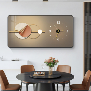 Decoración del Hogar Personalizada, Impresión Geométrica Abstracta, Pintura de Porcelana de Cristal, Pintura de Ciervos, Arte de Pared Nórdico, Reloj de Pared - Product Image 5