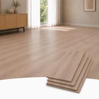Lantai Kayu Laminasi Warna Oak 12mm Bebas Formaldehida Ramah Lingkungan untuk Dekorasi Vila, Apartemen, dan Rumah Keluarga