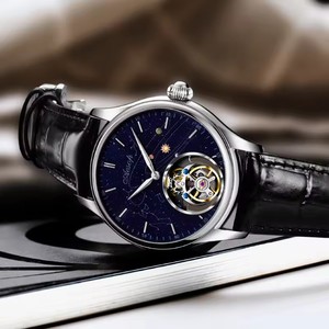 นาฬิกาข้อมือผู้ชาย AESOP Flying Tourbillon Movement แบบดรอปชิปปิ้ง โครงสร้างเปลือย โชว์กลไกหรูหรา กันน้ำ กระจกแซฟไฟร์ - Product Image 3