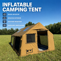 Carpa inflable de lujo con protección UV de tela Oxford para 4-8 personas, carpa de techo para acampar al aire libre en familia.