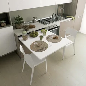 Mobili per appartamenti Rack a parete bianco pieghevole Mini tavolo da pranzo piatto mobili per la casa 20 Set struttura in metallo + legno moderno in legno