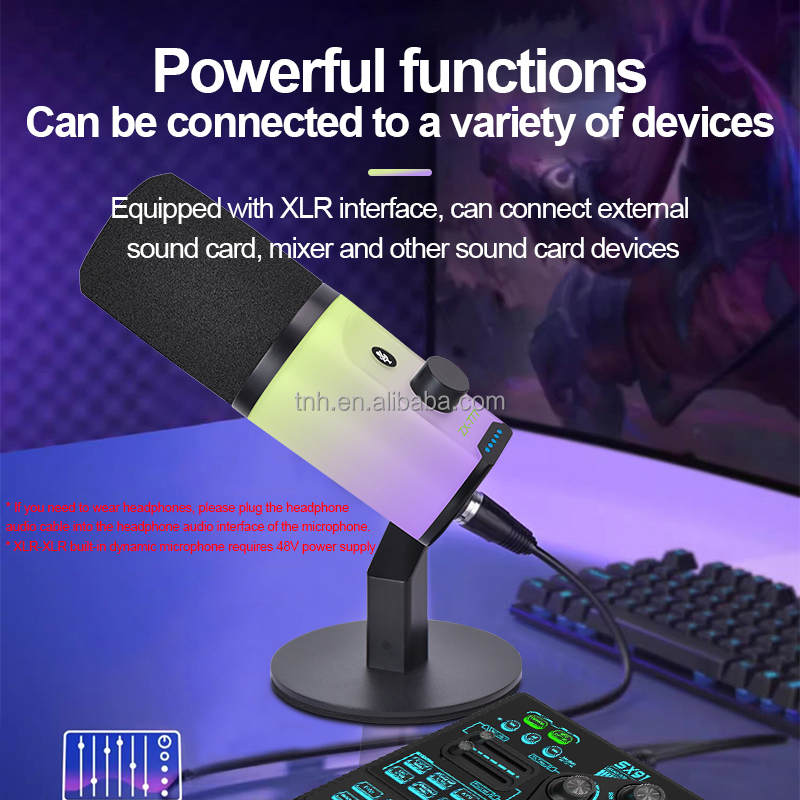 TNH DY-ZX777 Dynamic USB XLR Microphone for Gaming, Podcasts
