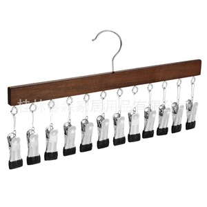 Wood Belt <b>Hanger</b> With Multiple Hooks For Ties Scarves Underwear <b>Space</b> <b>Saving</b> Organizer Rectangle Shape Hook Type - Product Image 4