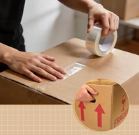 Boîte en carton ondulé rigide oblongue personnalisée LEBO, écologique, recyclable, à compartiments, pour vin
