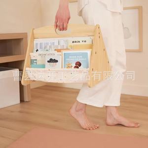 Wooden Childrens Bookshelf 3 Tier Floor <b>Standing</b> Multi Functional Storage Rack For Kids Picture <b>Books</b> - Product Image 4