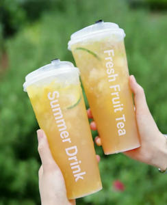 Copos Plásticos Descartáveis Personalizados com Logo Tampa Transparente em Forma de U 6/8/9/16/24/32oz Copos Foscos de Parede Única para Sobremesa Café para Chá com Leite - Product Image 6