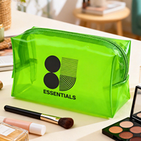 Bolsa de Maquillaje Transparente de PVC TPU para Viaje, Impermeable, Bolsa de Aseo Transparente, Aprobada por la TSA para Estadios, Bolsa para Cosméticos y Cuidado de la Piel