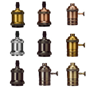 Di Qualità del Hight <span class=keywords><strong>vintage</strong></span> E26 E27 Lampadina A Vite di Alluminio della copertura con <span class=keywords><strong>portalampada</strong></span> in ceramica per Edison lampada a sospensione di base - Product Image 2