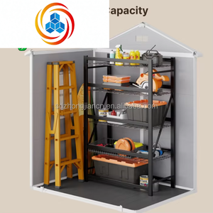 Armoire de rangement polyvalente robuste ZJIM ZJGP-J6x4-01S en PP pour intérieur et extérieur avec ventilation et protection UV - Product Image 3