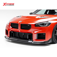 Pièces automobiles de mise à niveau en fibre de carbone sèche style V pour BMW G87 M2 : Pare-chocs avant, Aile latérale, Seuil de porte, Jupe latérale, Lame de diffuseur arrière