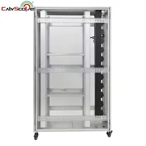 CATVSCOPE Gabinete de red de telecomunicaciones para exteriores resistente a la intemperie, estante de servidor de datos de red de PIE BLANCO