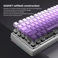 ZT99 Purple Led White Light 99Keys Hot Swappable Switch ABS Keycaps N-Key Rollover Wired Gasket USB Type-C Gaming Keyboard